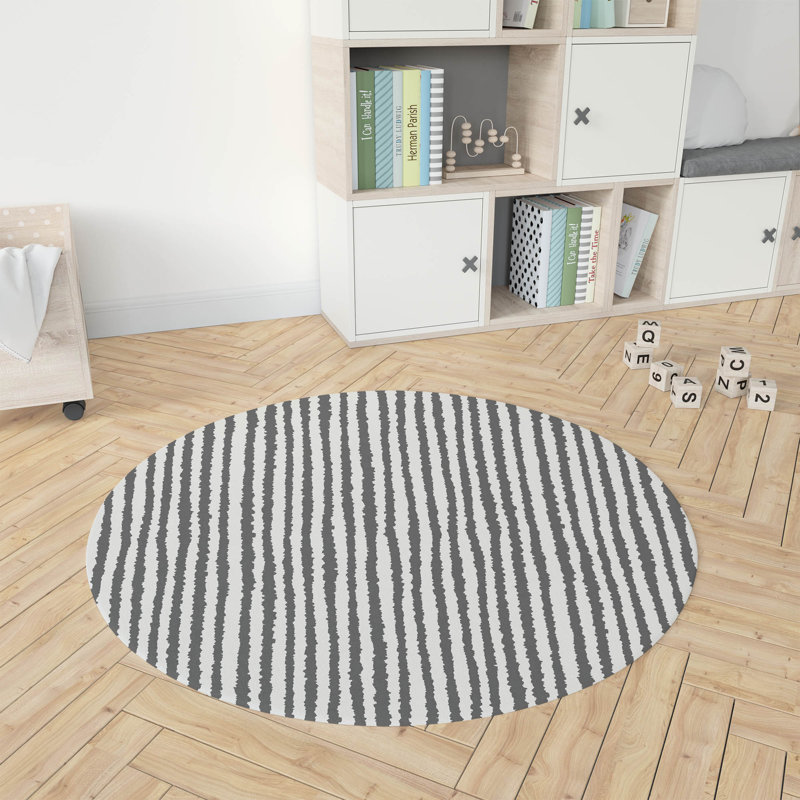 Tapis de jeu pour enfants Long Gen, Ivoire/gris anthracite