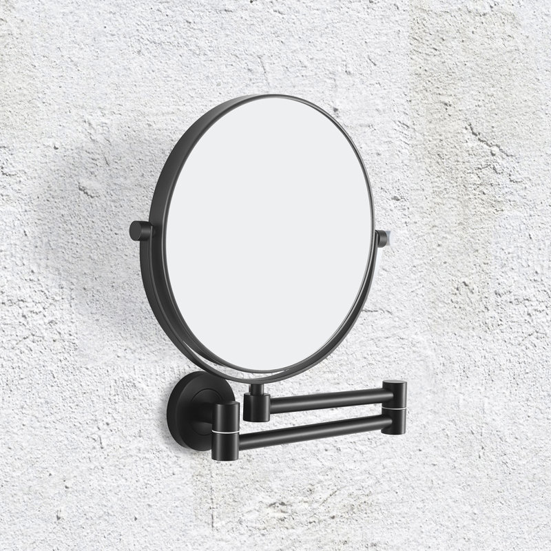 Afra Metal Wall Mirror, Black