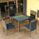 Suffern 4 - Person Premium All-Weather Wicker Patio Dining Set with Square Table