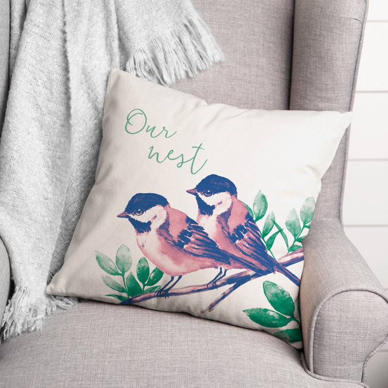 Housse de coussin d'extérieur carré et insert, Mauve