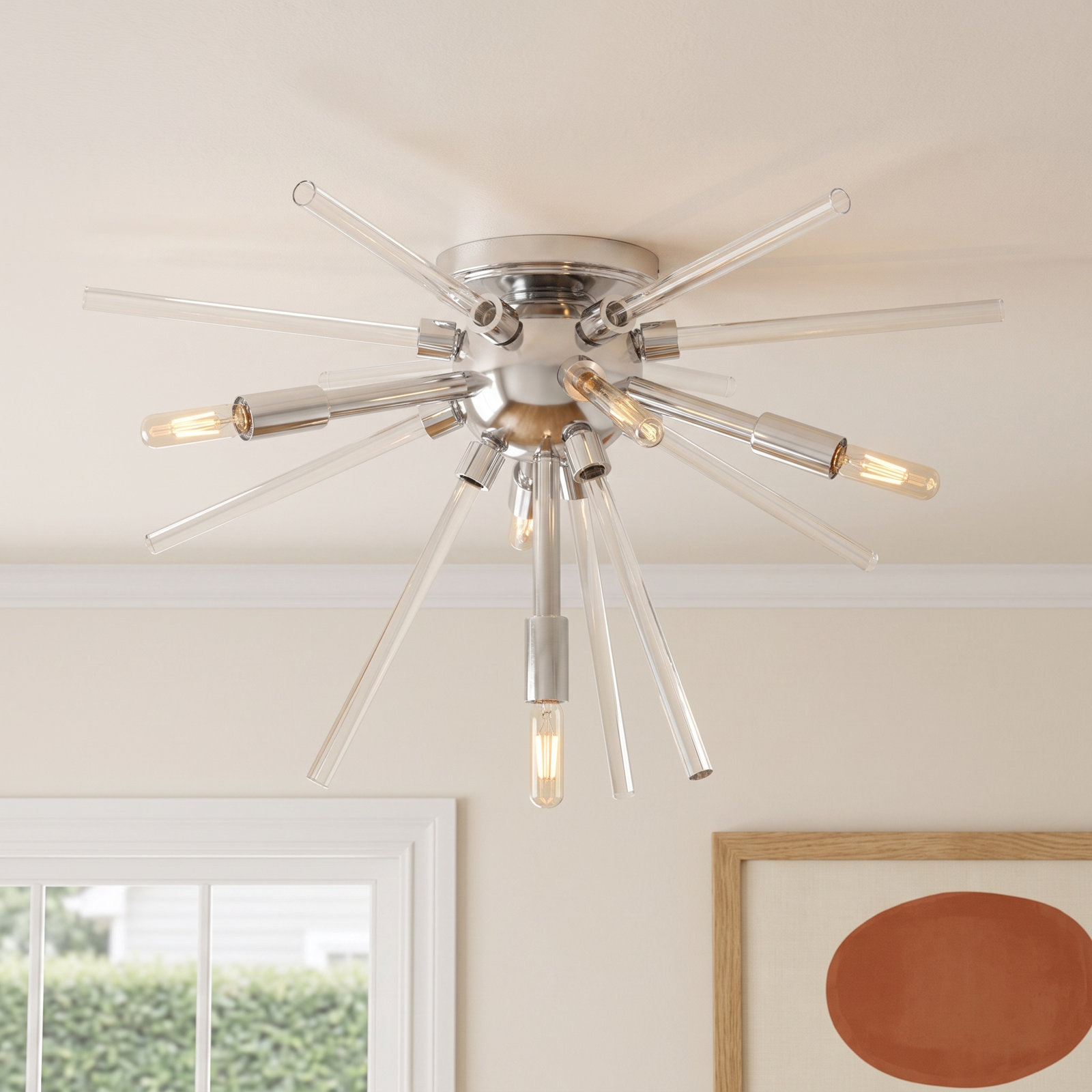 Bora 4-Light Flush Mount, Chrome
