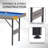 48" Folding Billiard Table, Portable Pool Table Indoor Arcade Game Set with Cues, Triangle, Chalk, Brush -96369026-96369027