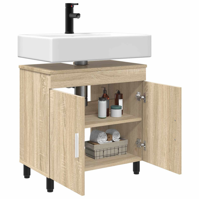 60cm Bathroom Vanity Base Only, Sonoma Oak