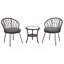 Ensemble de loisirs d'extérieur, 2 chaises simples en rotin avec table ronde en verre-1472957113-1472957112