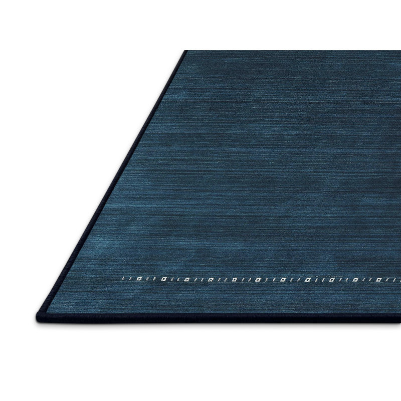 Tapis contemporain bleu, Rectangle 6 pi x 9 pi