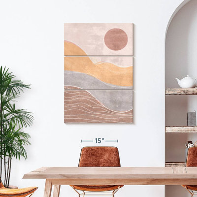 «Contemporary Boho Sunset», reproduction sur toile