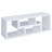 Convertible TV Console And Bookcase In White