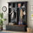 Farmhouse 4-In-1 Hall Tree With Wood Grain Bench, Mudroom Versatile Coat Rack With 2 Large Drawer, Entrance Organizer For Hallway, Living Room-1233763560