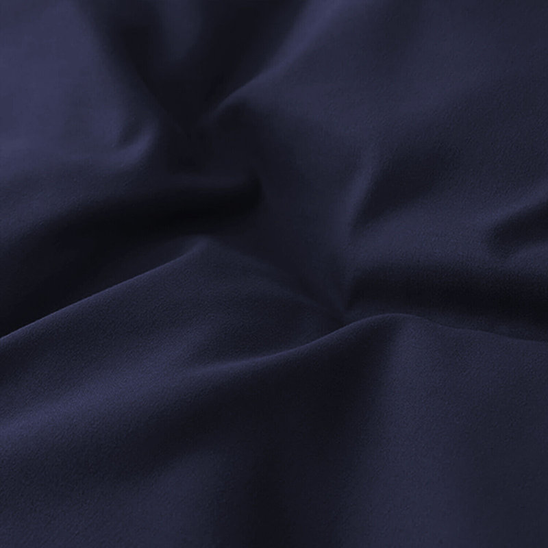 Premium 4-Piece Microfiber Duvet Cover Complete Set, Navy, Double Duvet Cover Set + 3 Additional Pieces