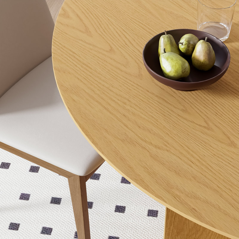 Table de salle à manger ovale en bois, H 30 po x L 67 po x l 33,50 po, Bois naturel