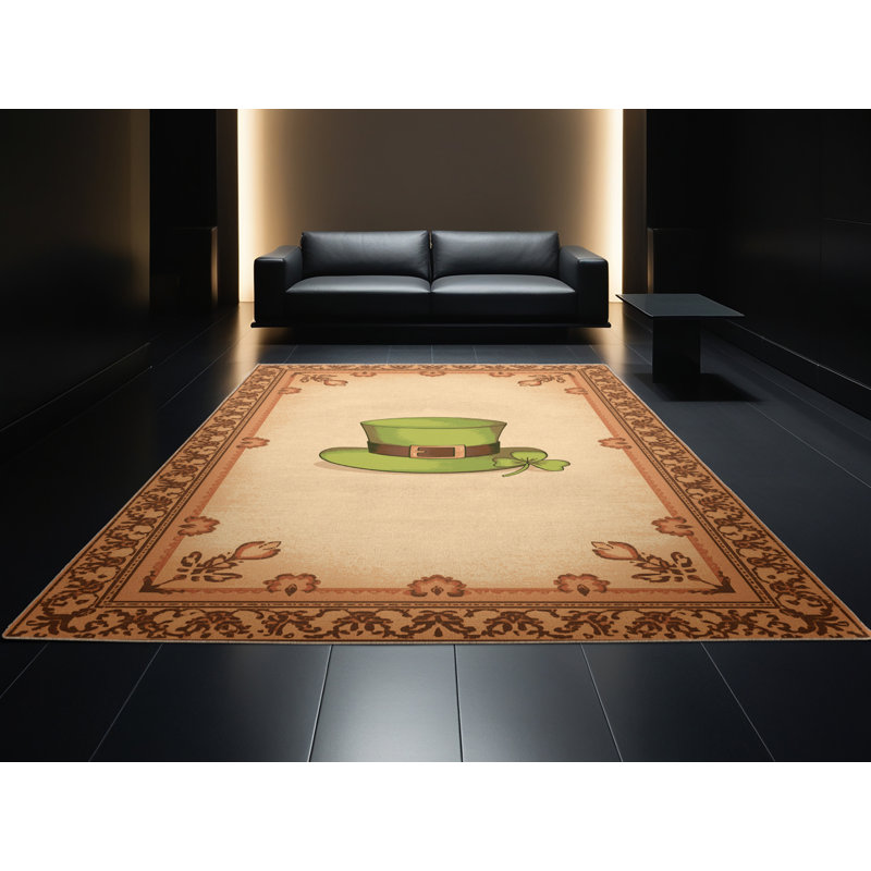 Tapis moelleux moelleux à motif abstrait moderne et contemporain Faulk St Patties, 2 x 3