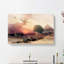 Sunset By The Great Sphinx Pyramids Of Giza by David Roberts - Wrapped Canvas-55330843