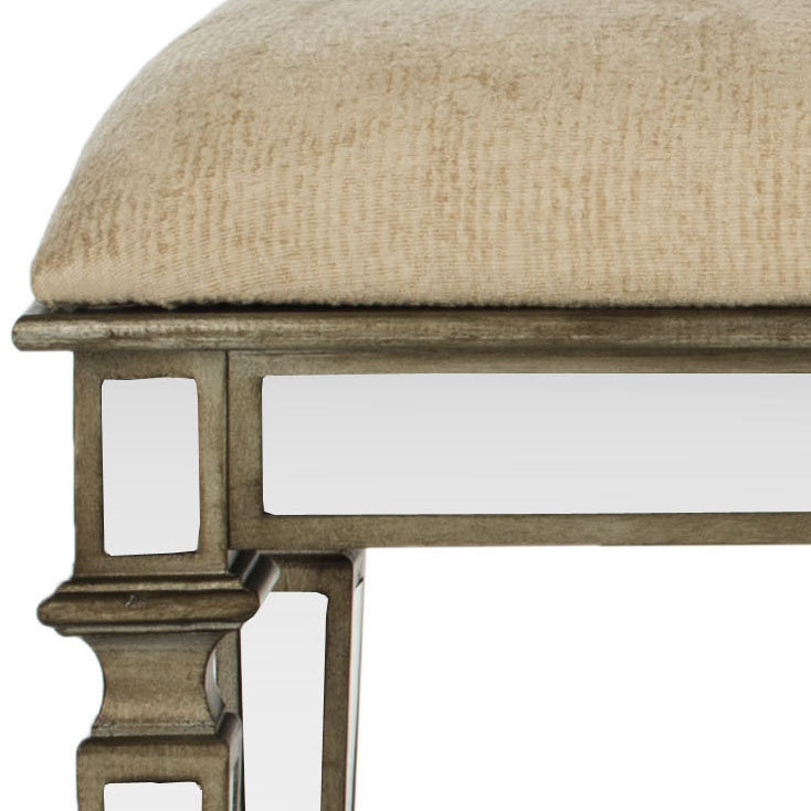 banc en bois Rosario, Beige