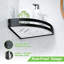 Serviteur de douche en coin en acier inoxydable noir mat
