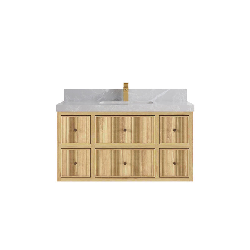 Meuble-lavabo simple 42 po avec plateau en quartz Nekea