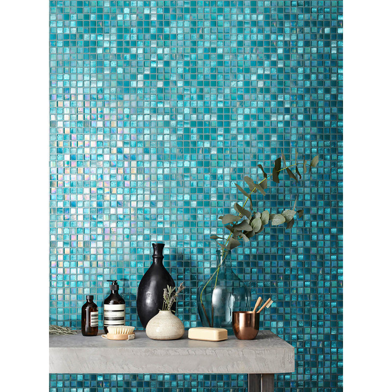 Mingles 0.6" x 0.6" Glass Mosaic Grid Wall & Floor Tile