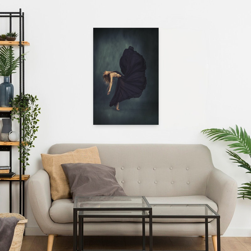 Robe, art mural contemporain abstrait, H 24 po x l 16 po