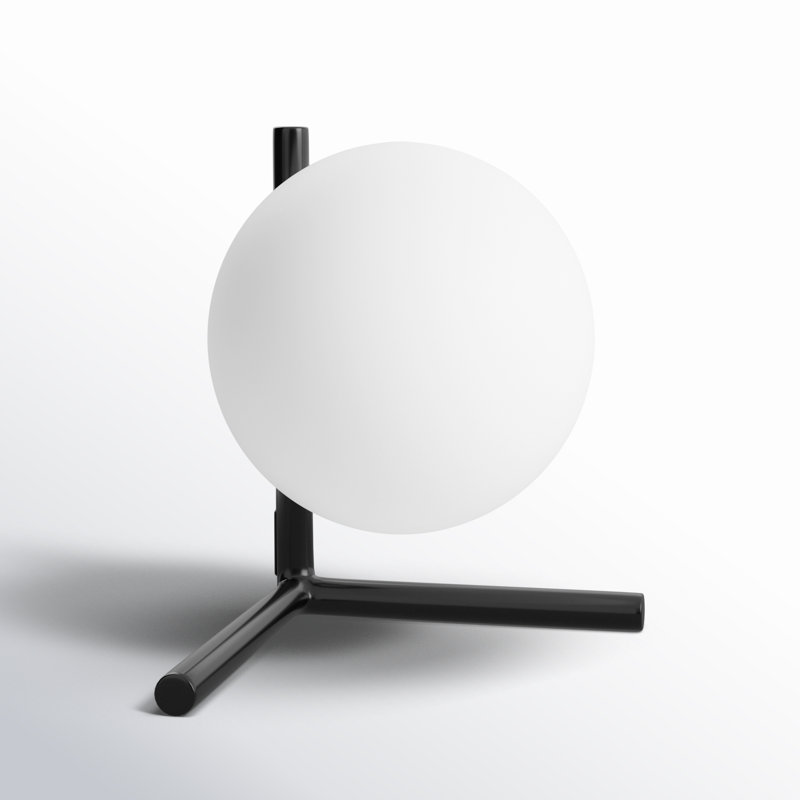 Lampe globe en métal Cicily, Noir mat