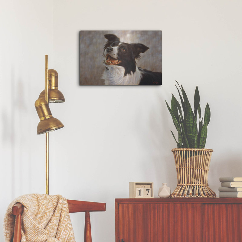 «Border Collie I Love You Dad» par John Silver, H 16 po x l 24 po