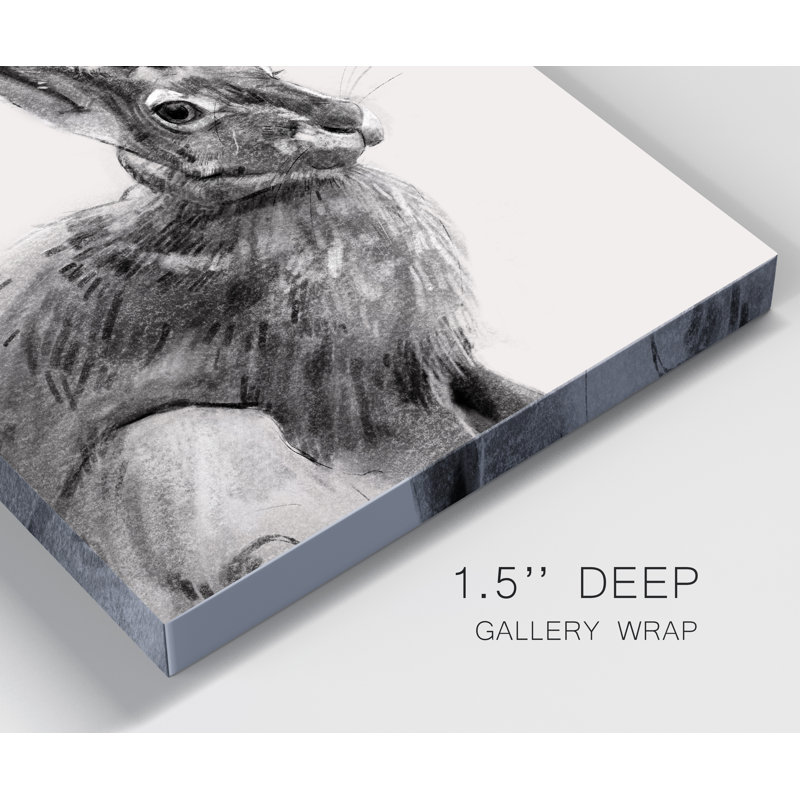«Wild Hare II», reproduction d'art sur toile tendue, H 20 po x l 16 po x P 1 po