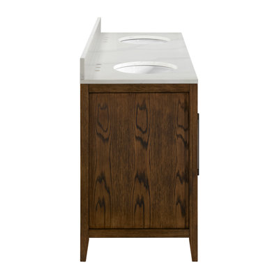 Alsup 72" Oak Double Bathroom Vanity
