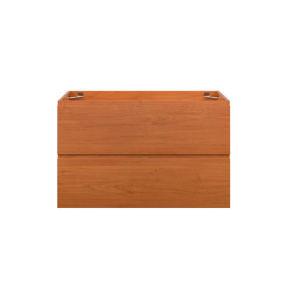 Base de meuble-lavabo simple 36 po fixée au mur en orange seulement