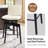 Lafrance Modern Faux Leather Swivel Barstool with Removable Back Cushion and Solid Wood Legs(Set of 2)-799907