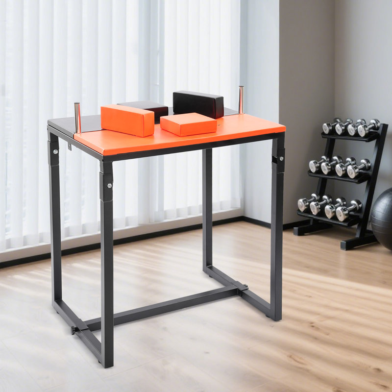 Table de bras de fer pliable, Noir / Orange