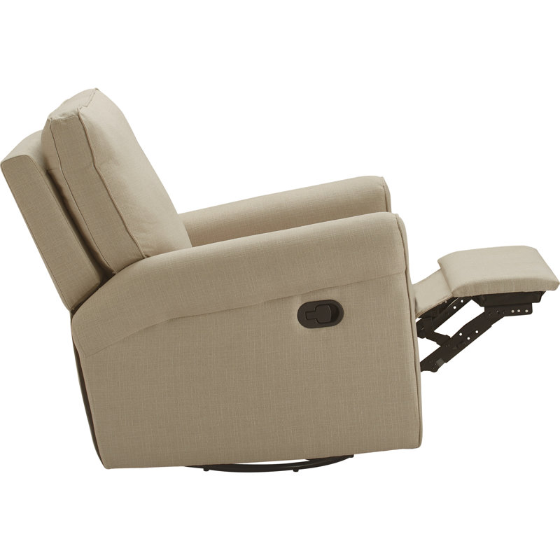 ClickDecor Hughes Swivel Recliner Chair, Sand