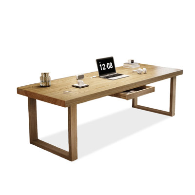 Brown Rectangular Solid Wood desks