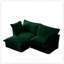 Canapé modulaire 2 places avec repose-pieds convertible Slipcove