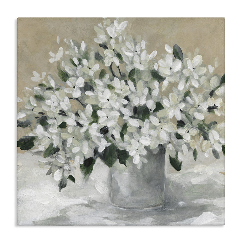 «Pots White Blooms» par Carol Robinson, H 36 po x l 36 po