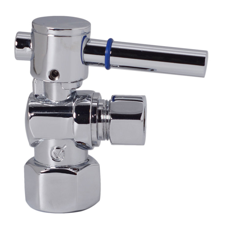 Turn Angle Stop with IPS Inlet and Compression Outlet with Lever Handle