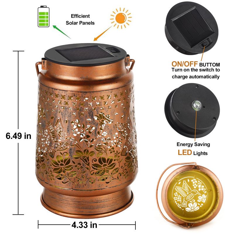 Lanternes solaires d'extérieur Kibwe Hummingbird