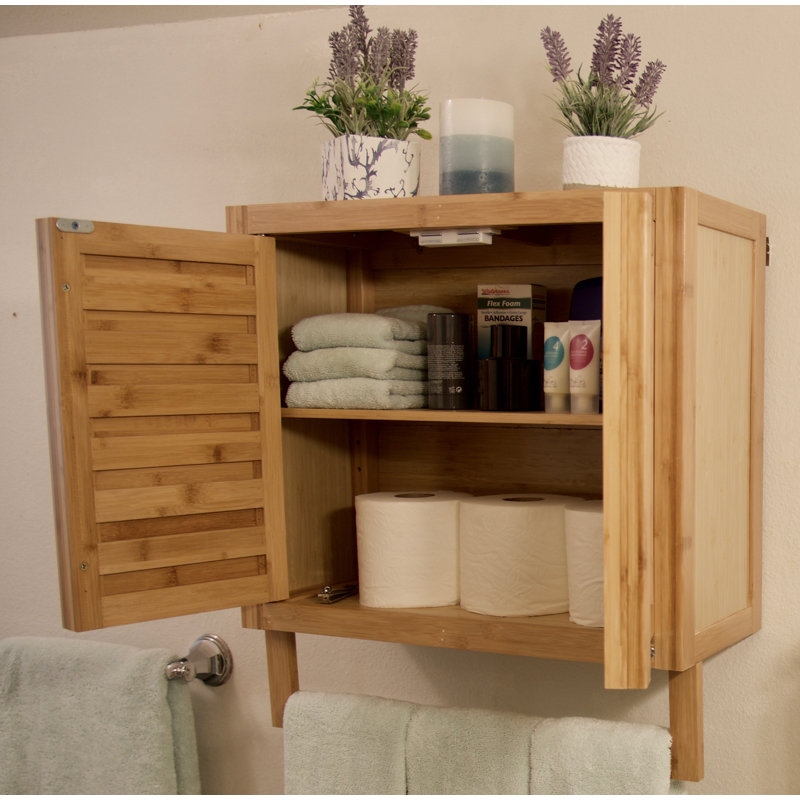 Mitch Solid Wood Bathroom Cabinet, Natural