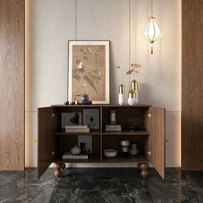 Armoire de rangement pour hall d'entrée en bois massif