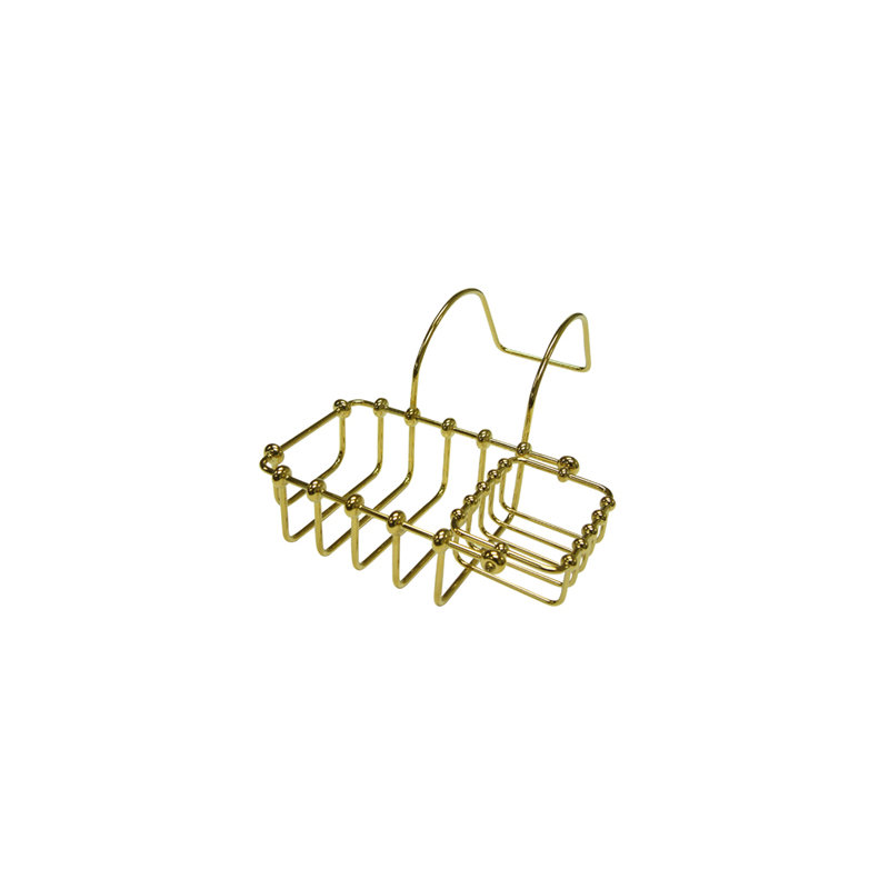 Kingston Brass Vintage 7-Inch Clawfoot Tub Hanging Soap and Sponge Holder, Polished Brass