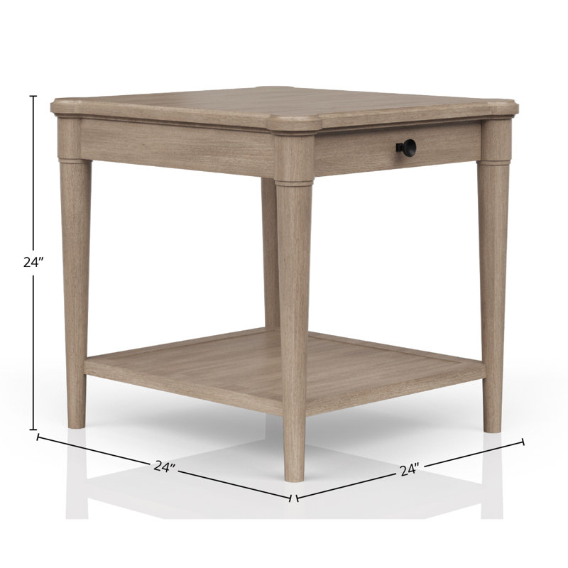 Table de bout sablée avec tiroir de rangement