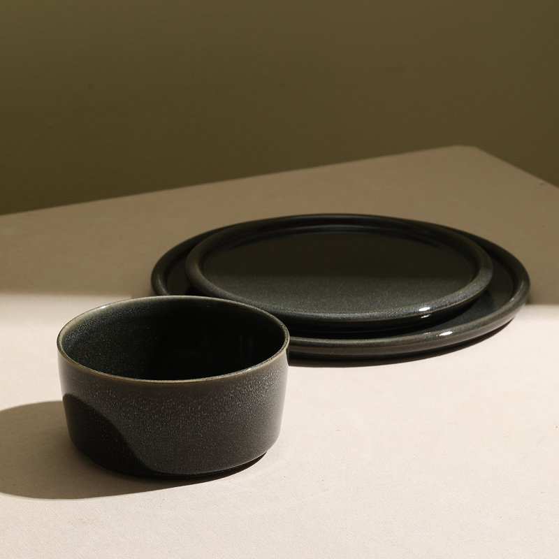 Stone Lain Eden 24-Piece Dinnerware Set Stoneware, Gray