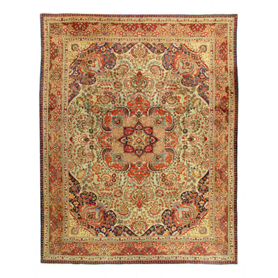 Fine Hand Knotted Persian Vintage Tabriz rug 10'1'' X 13'