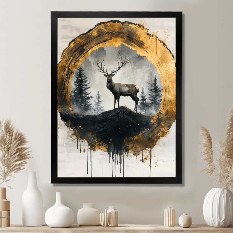 GiannISIS - Animaux, impressions sur toile, Noir, noir, noir, noir, H 20 po x l 12 po, Picture Framed