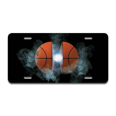 Basketball Orb Aluminum Licence Plate| Licence Plate 12" X 6"