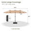 Ensemble de salle à manger rectangulaire pour 6 personnes avec parasol-527268877-527268883