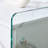 Bedside Table with Drawers Featuring MDF Veneer Top and Transparent Tempered Glass Sides