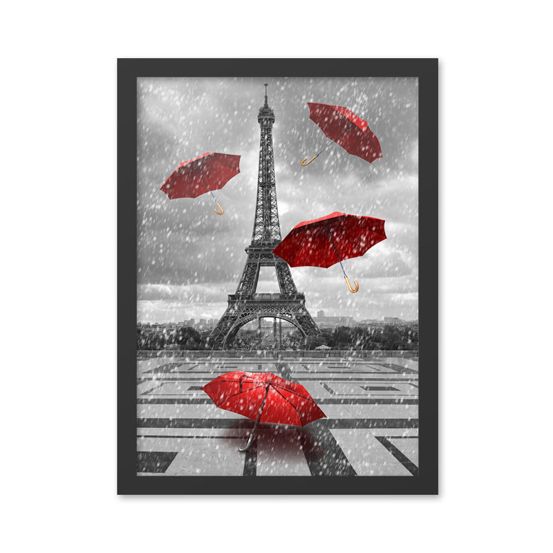 Elegant Framed MDF Wall Art Painting, Black and Red, 21.7 x 29.5 inches | 100% MDF with 100% Polystyrene Frame (Thickness: 0.8 inches) | UV Digital Printing, Perfect for Home Décor, Easy Wall Mounting