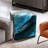 Glass End Table with Black Base