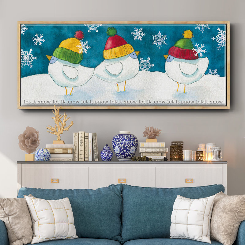 Merry Snowmen- Framed Canvas