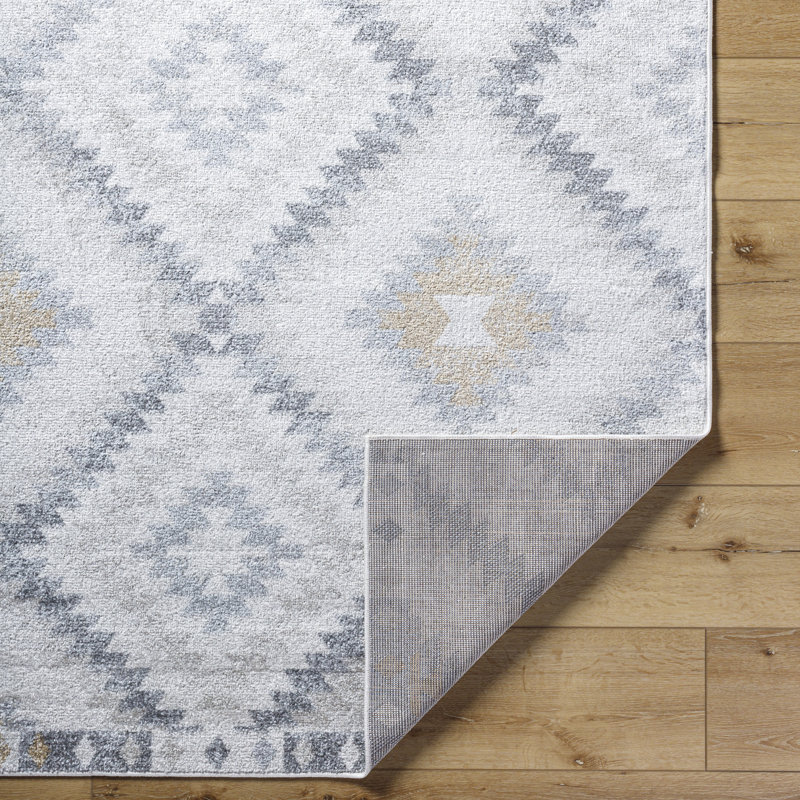 Beyanka Geometric Machine Tufted Area Rug, Rectangle 60 x 90 cm