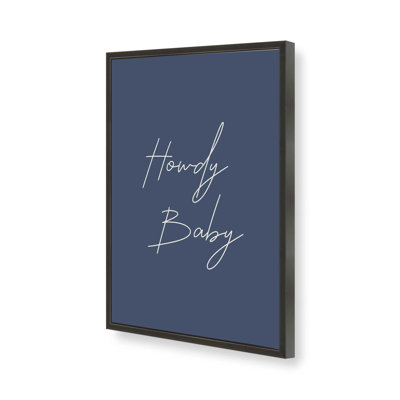 Navy Howdy Baby Print
