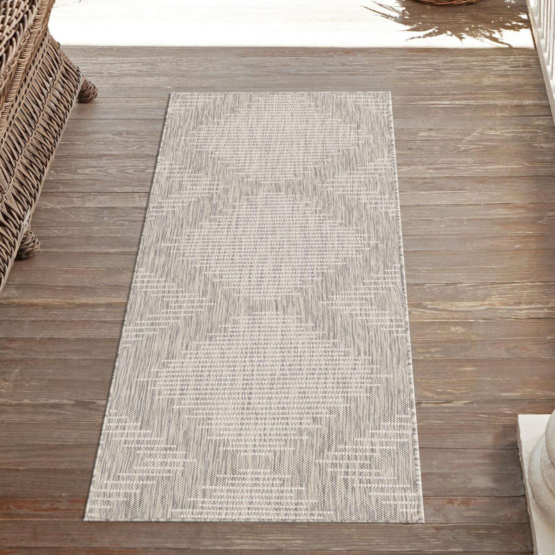 Ava-Mary Striped Indoor / Outdoor Rug, Runner 2' x 6'